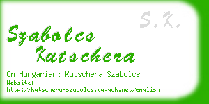 szabolcs kutschera business card